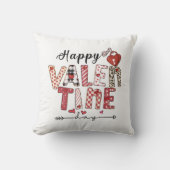 ハッピーバレンタインデーパーソナライズされたバレンタイン クッション (正面)