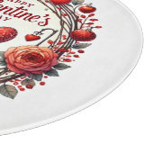 ハッピーバレンタインデーパーソナライズされた切断板 カッティングボード (角)