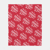 ハッピーバレンタインデーパーソナライズされた名文字 フリースブランケット (正面)
