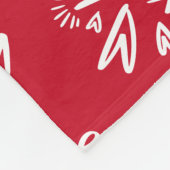 ハッピーバレンタインデーパーソナライズされた名文字 フリースブランケット (角)