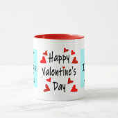 ハッピーバレンタインデーパーソナライズされた マグカップ (中央)