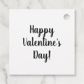 ハッピーバレンタインデーパーティーの好意ギフトラベル フェイバータグ (裏面)