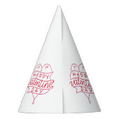 ハッピーバレンタインデーパーティー帽子 パーティーハット (裏面)