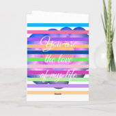 ハッピーバレンタインデーパープルフラワーカード カード (裏面)