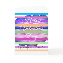 ハッピーバレンタインデーパープルフラワーカード