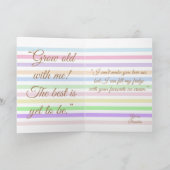 ハッピーバレンタインデーパープルフラワーカード カード (内部)