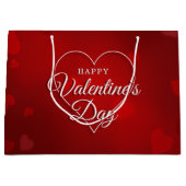 ハッピーバレンタインデービッグハート《写真》ぼけ味 ラージペーパーバッグ (正面)