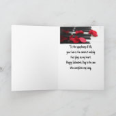 ハッピーバレンタインデーピアノ音楽ソング カード (内部)