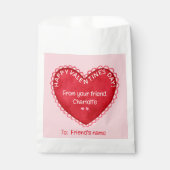 ハッピーバレンタインデーピンクと赤のお気に入りバッグ フェイバーバッグ (正面)