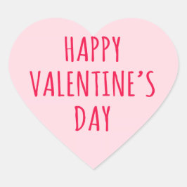 ハッピーバレンタインデーピンクハート ハートシール