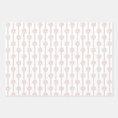 ハッピーバレンタインデーピンクレッドケーキポップバレンタイン ラッピングペーパーシート (正面3)