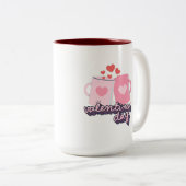 ハッピーバレンタインデーピンク ツートーンマグカップ (正面右)