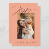 ハッピーバレンタインデーピーチバレンタインカード シーズンカード (正面/裏面)