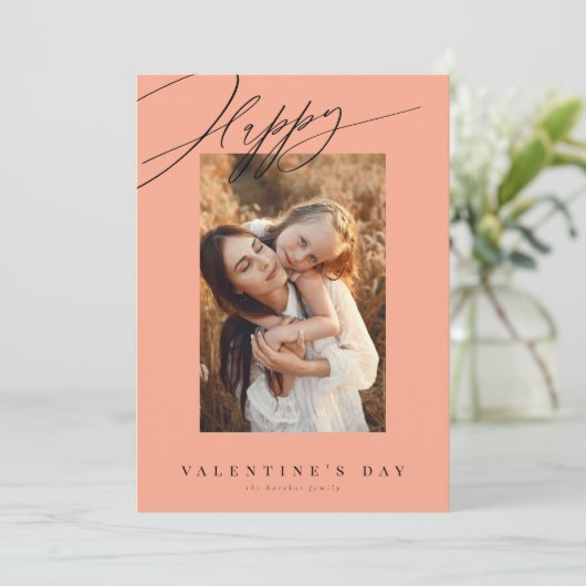 ハッピーバレンタインデーピーチバレンタインカード シーズンカード (スタンド正面)