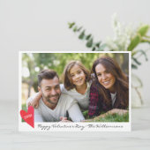 ハッピーバレンタインデーファミリーフォトハートと矢印 シーズンカード (スタンド正面)