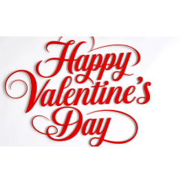 ハッピーバレンタインデーフォイルホリデーポストカード 箔シーズンポストカード