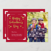 ハッピーバレンタインデーフォトカード シーズンカード (正面/裏面)