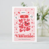 ハッピーバレンタインデーフォトカード 招待状 (スタンド正面)