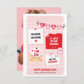 ハッピーバレンタインデーフォトカード 招待状 (正面/裏面)