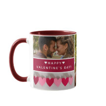 ハッピーバレンタインデーフォトコラパーソナライズされたージュ