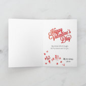 ハッピーバレンタインデーフォトロマンチックハートバラ カード (内部)