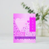 ハッピーバレンタインデーフォーエバーラブハートピンク シーズンポストカード (スタンド正面)