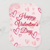 ハッピーバレンタインデーフラットカード (正面/裏面)