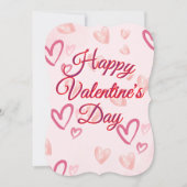 ハッピーバレンタインデーフラットカード (正面)
