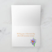 ハッピーバレンタインデーフレンドクロカスフラワーズ カード (内部)