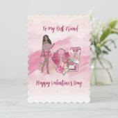 ハッピーバレンタインデーブラック女子最高の友人 シーズンカード (スタンド正面)