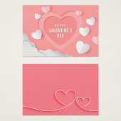 ハッピーバレンタインデープロファイルカード (正面&裏面)
