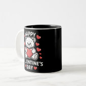 ハッピーバレンタインデーベア ツートーンマグカップ (正面左)