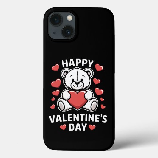 ハッピーバレンタインデーベア バレンタイン Case-Mate iPhoneケース (裏面)
