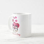ハッピーバレンタインデーペンギン コーヒーマグカップ (正面左)