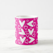 ハッピーバレンタインデーホワイトハート コーヒーマグカップ (中央)