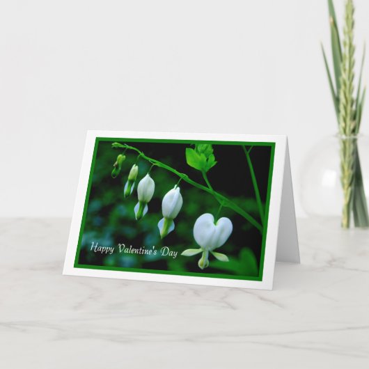 ハッピーバレンタインデーホワイトハート シーズンカード (正面)