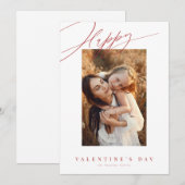 ハッピーバレンタインデーホワイトバレンタインカード シーズンカード (正面/裏面)