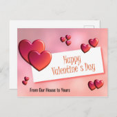 ハッピーバレンタインデーポストカードポストカード ポストカード (正面/裏面)