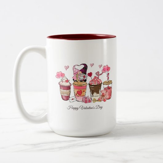 ハッピーバレンタインデーマググ ツートーンマグカップ (左)