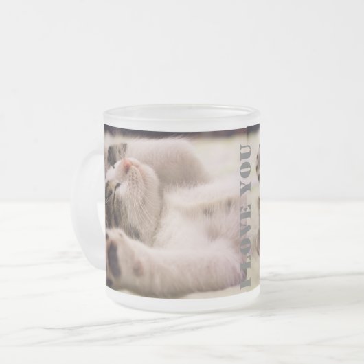 ハッピーバレンタインデーマググ フロストグラスマグカップ (正面左)