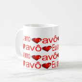 ハッピーバレンタインデーマグスエウアモメウアボ コーヒーマグカップ (正面左)