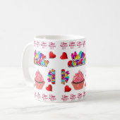 ハッピーバレンタインデーマグスハッピーバースデー コーヒーマグカップ (正面左)