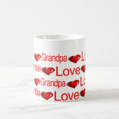 ハッピーバレンタインデーマグズラブグランパハート コーヒーマグカップ (中央)