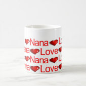 ハッピーバレンタインデーマグズラブナナ赤いハート コーヒーマグカップ (中央)