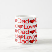 ハッピーバレンタインデーマグズラブパパ赤いハート コーヒーマグカップ (中央)