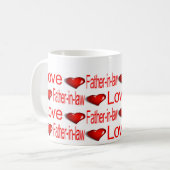 ハッピーバレンタインデーマグズ義父を愛 コーヒーマグカップ (正面左)