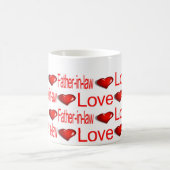 ハッピーバレンタインデーマグズ義父を愛 コーヒーマグカップ (中央)