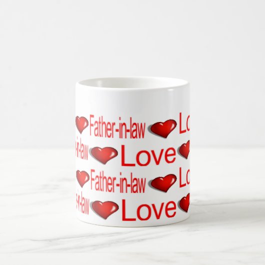 ハッピーバレンタインデーマグズ義父を愛 コーヒーマグカップ (中央)