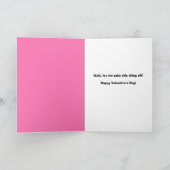 ハッピーバレンタインデーマスクの中で話す子犬顔 シーズンカード (内部)