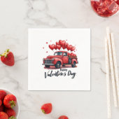 ハッピーバレンタインデーマッチングカップルの服装 スタンダードカクテルナプキン (インサイチュ)